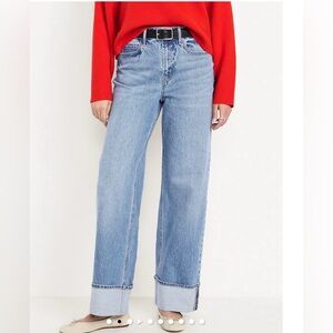 Old Navy Cuffed Wide Leg Jeans